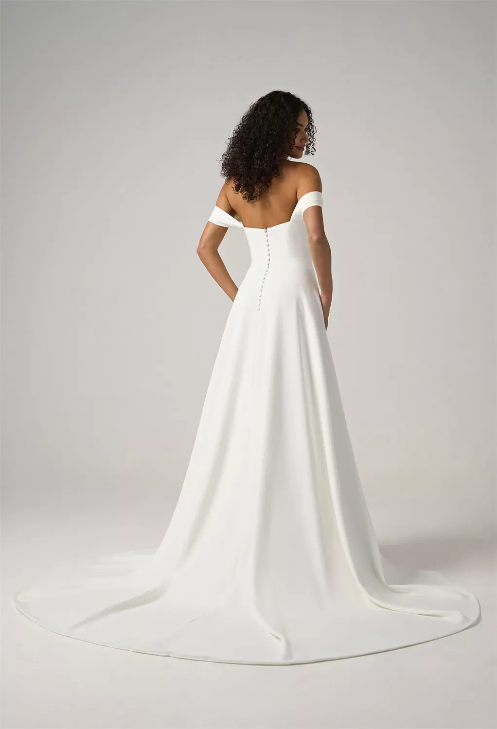 AW Thomasina Wedding Dress, Satin Floor Length Straight Neckline Wedding  Dresses