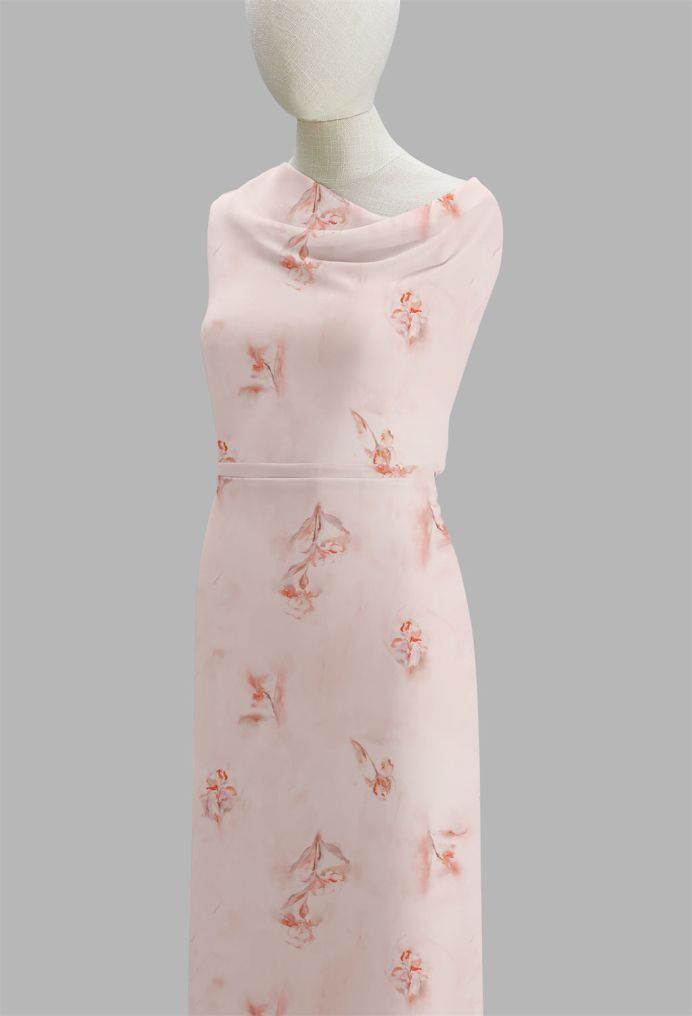 AW Chiffon Fabric for Fashion Dress Sweet Pink Fabrics & Swatches image3