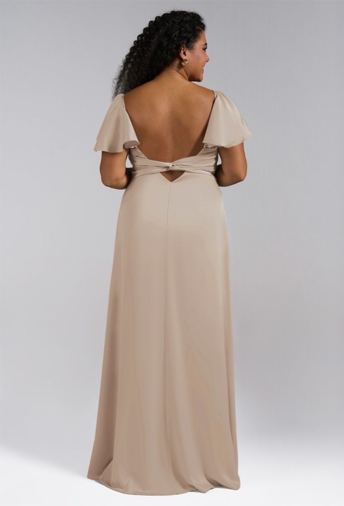 AW Lotus Satin Charmeuse Bridesmaid Dresses image6