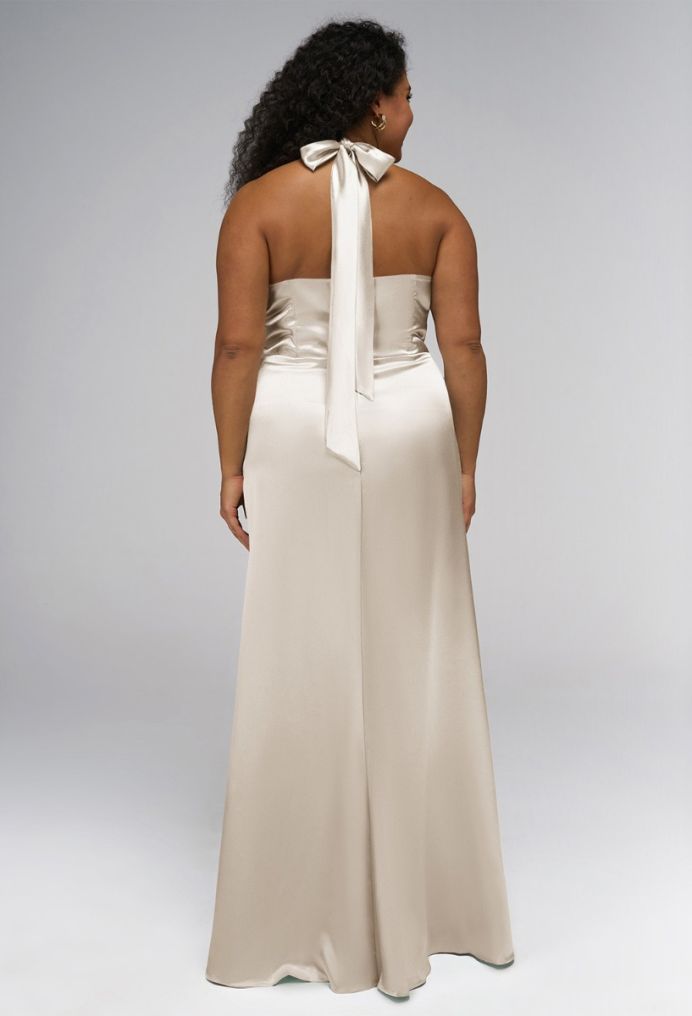 AW Lawrence Crystal Satin Bridesmaid Dresses image6