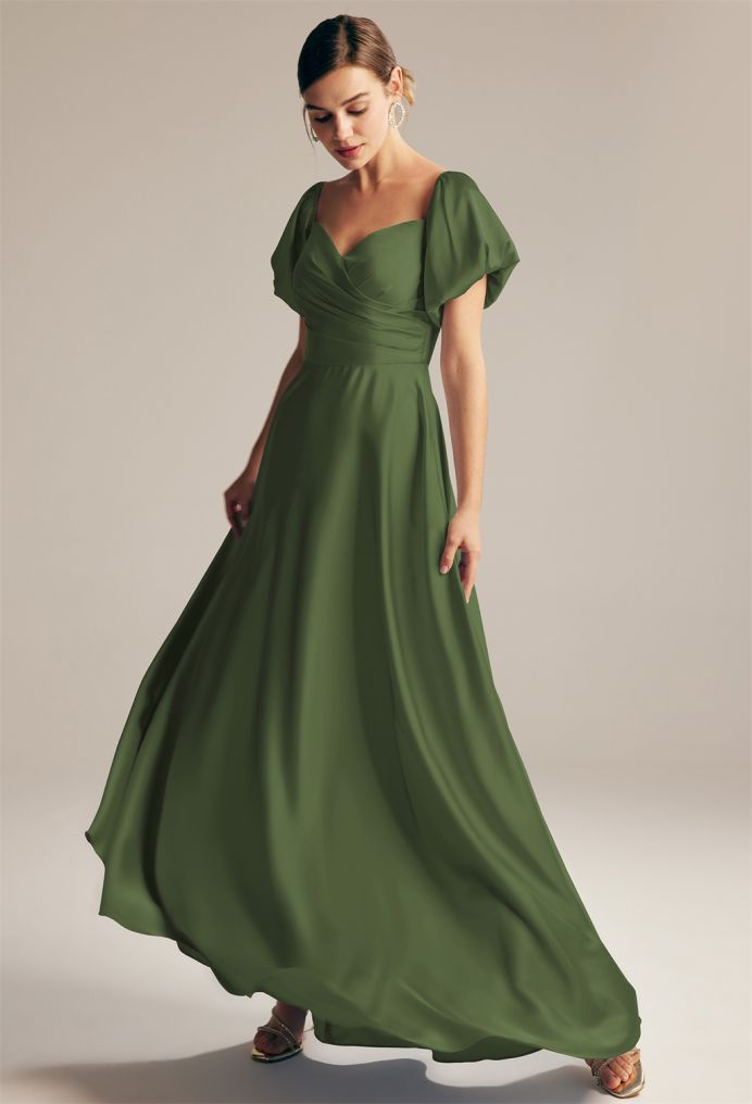 AW Dey Satin Charmeuse Bridesmaid Dresses image1