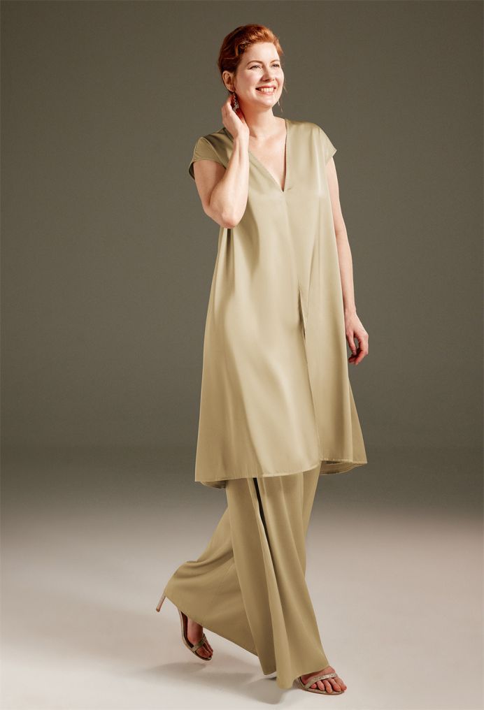 AW Gwen Satin Charmeuse Mother of the Bride Dresses image5