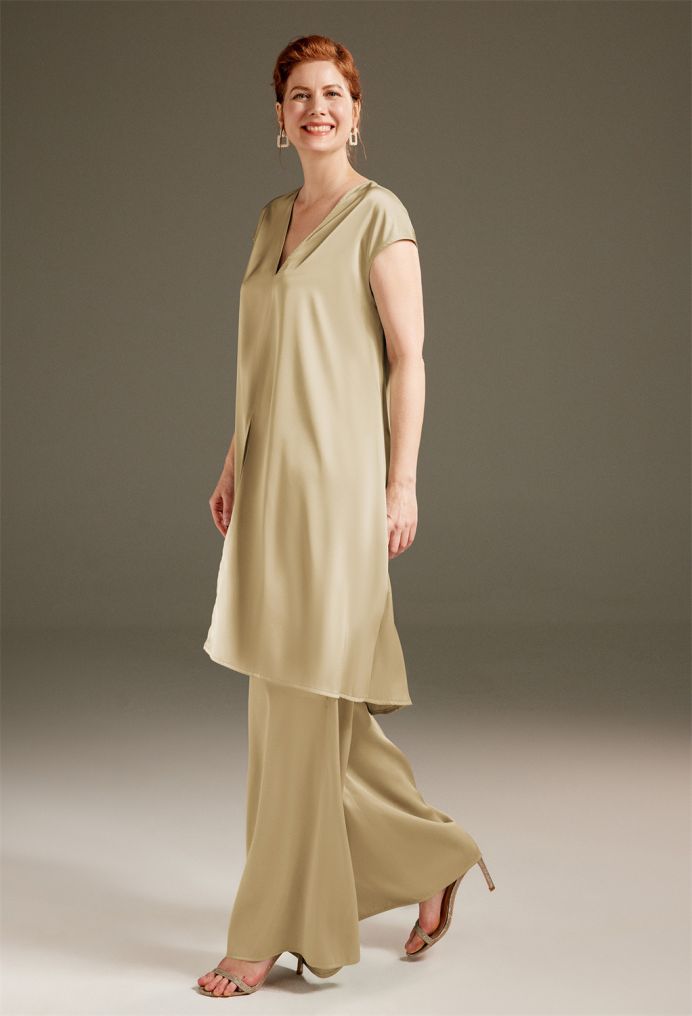AW Gwen Satin Charmeuse Mother of the Bride Dresses image6