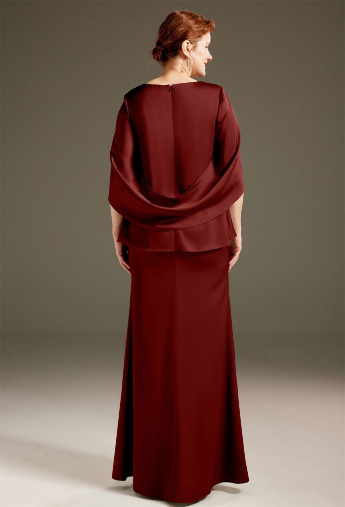 AW Marian Satin Charmeuse Mother of the Bride Dresses image2
