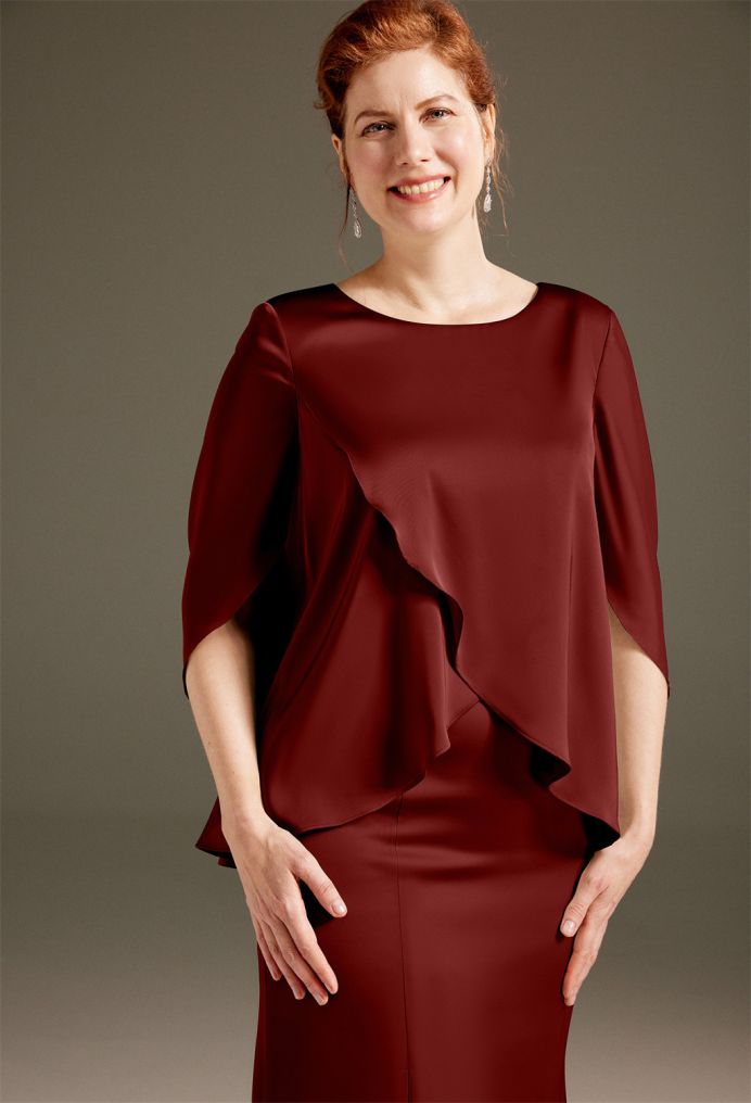 AW Marian Satin Charmeuse Mother of the Bride Dresses image3