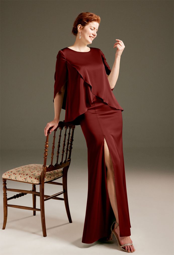 AW Marian Satin Charmeuse Mother of the Bride Dresses image4