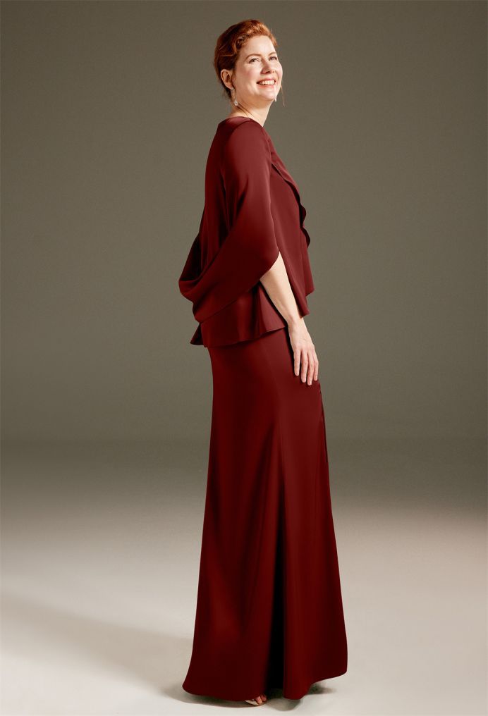 AW Marian Satin Charmeuse Mother of the Bride Dresses image6