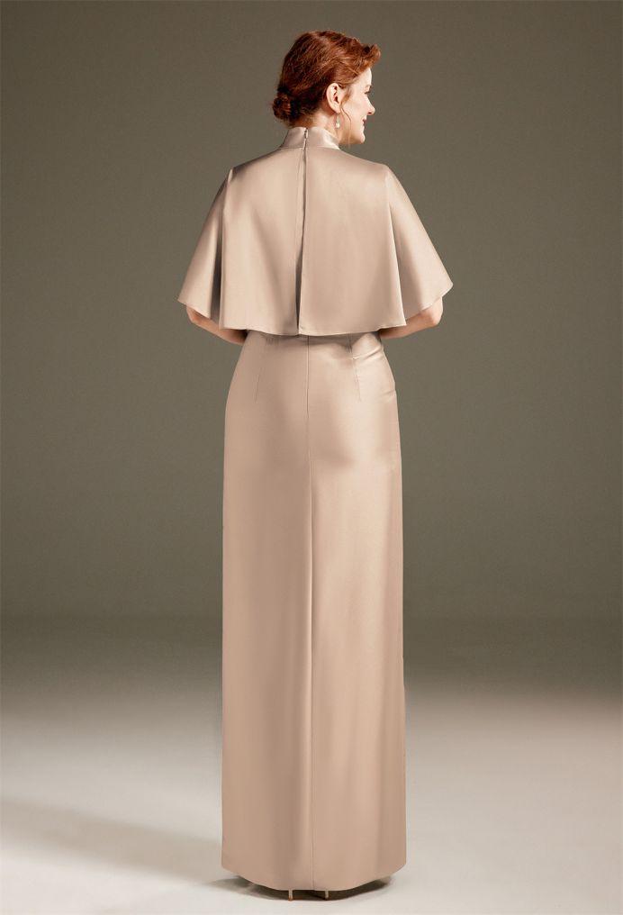 AW Luster Satin Charmeuse Mother of the Bride Dresses image2