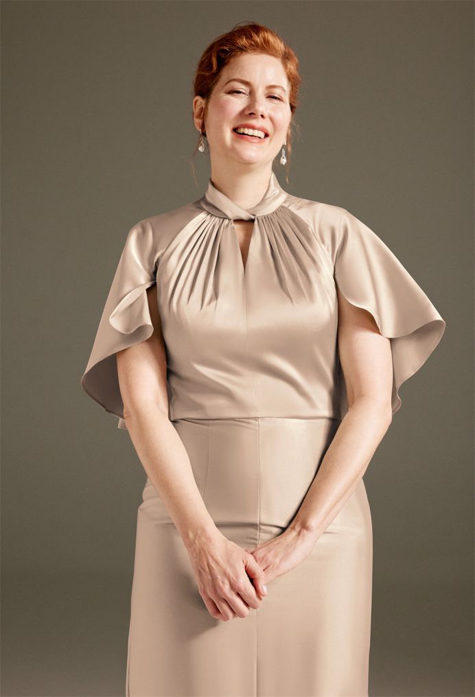 AW Luster Satin Charmeuse Mother of the Bride Dresses image3