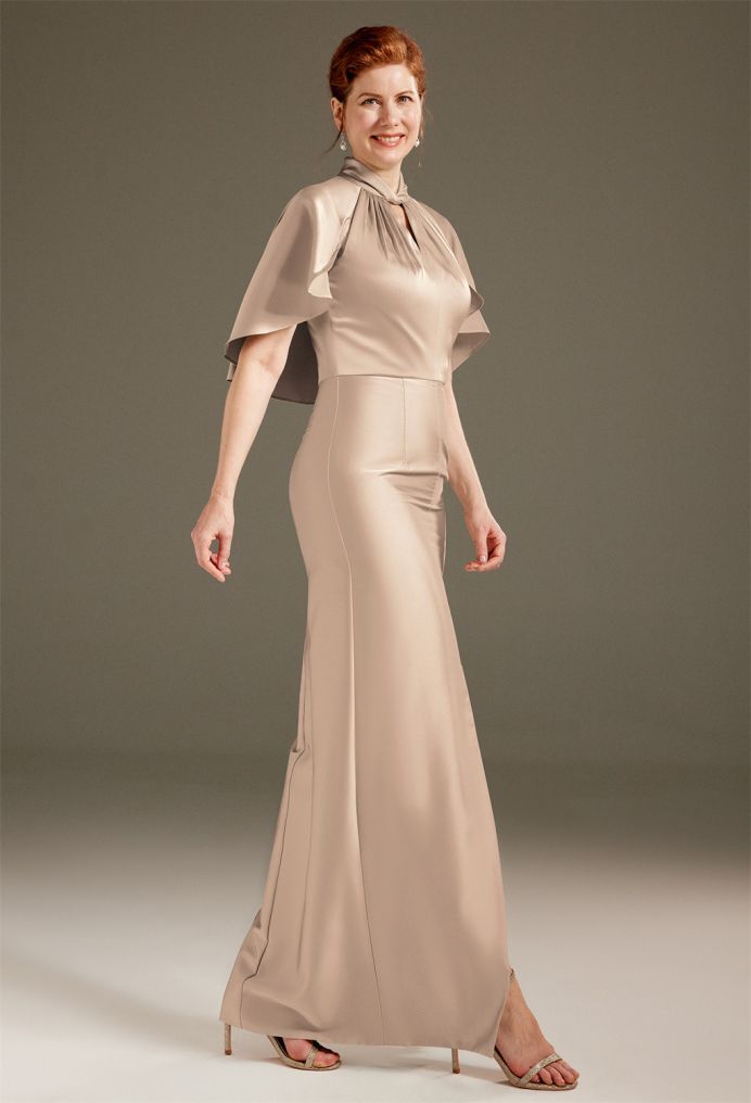 AW Luster Satin Charmeuse Mother of the Bride Dresses image6
