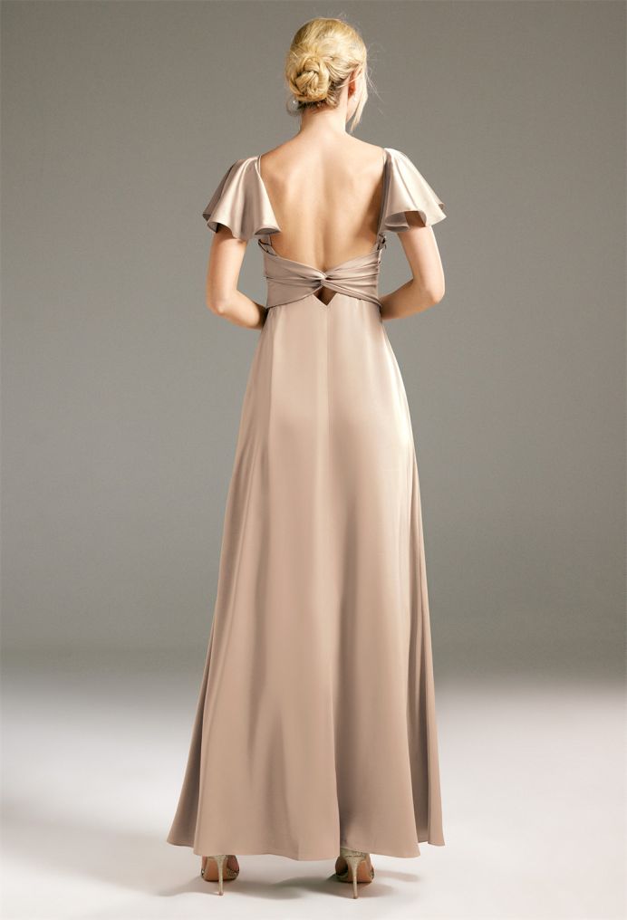 AW Lotus Satin Charmeuse Bridesmaid Dresses image2