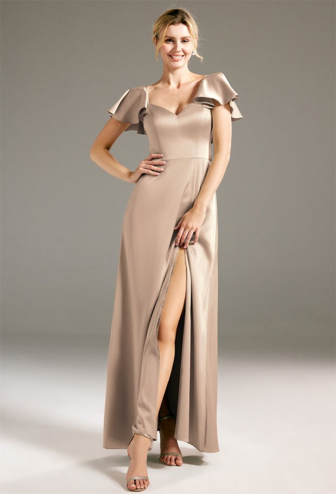 AW Lotus Satin Charmeuse Bridesmaid Dresses image4