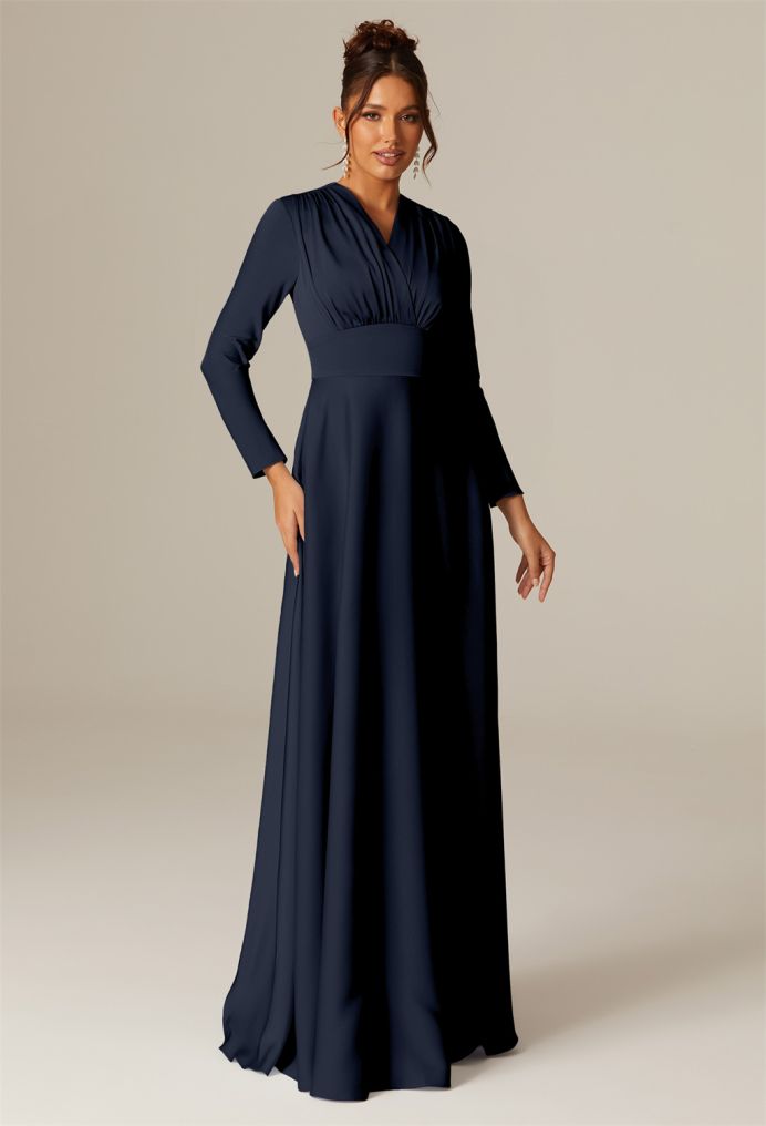 AW April Satin Charmeuse Bridesmaid Dresses image1