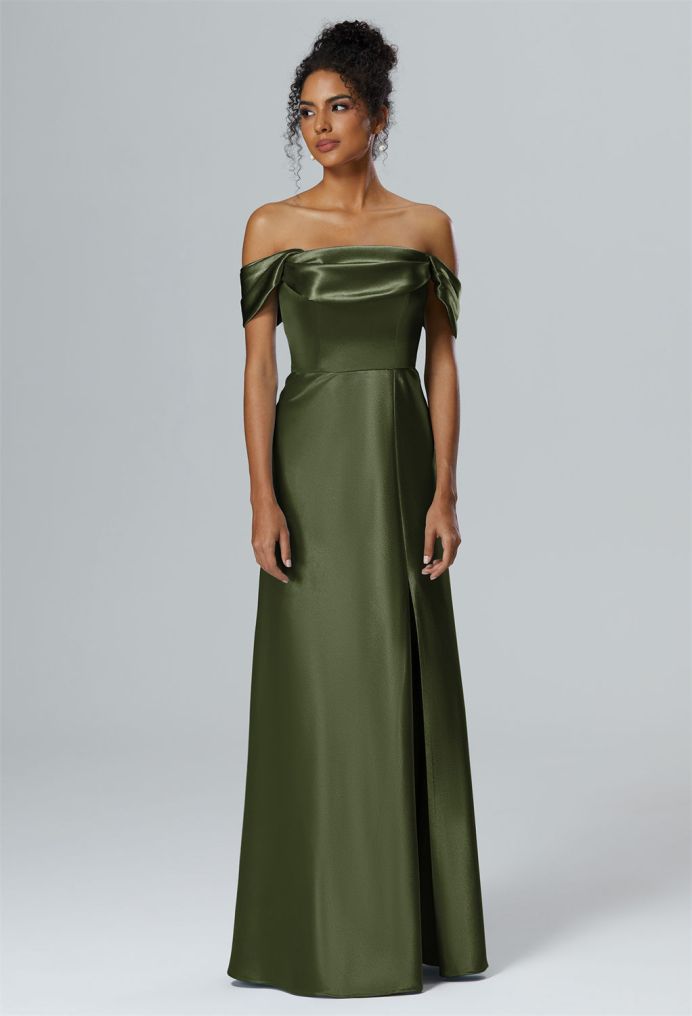 AW Laurinda Convertible Crystal Satin Bridesmaid Dresses image1