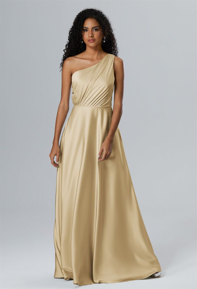 AW Nosegay Satin Charmeuse Bridesmaid Dresses image1