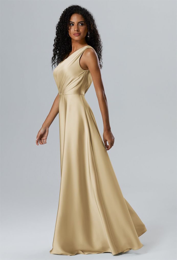 AW Nosegay Satin Charmeuse Bridesmaid Dresses image3