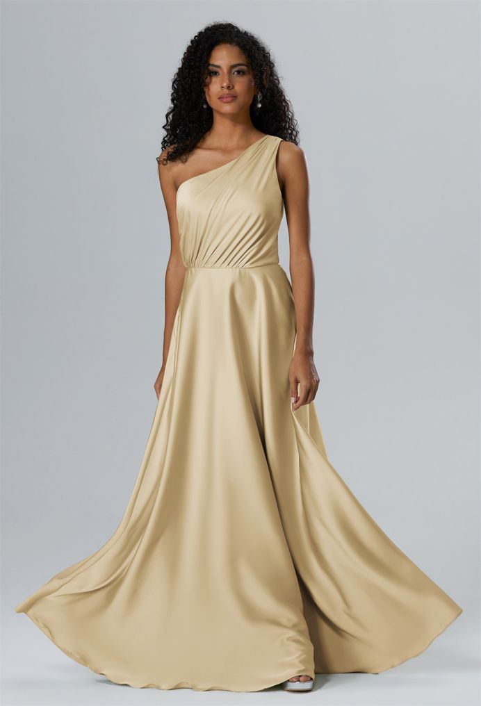AW Nosegay Satin Charmeuse Bridesmaid Dresses image4