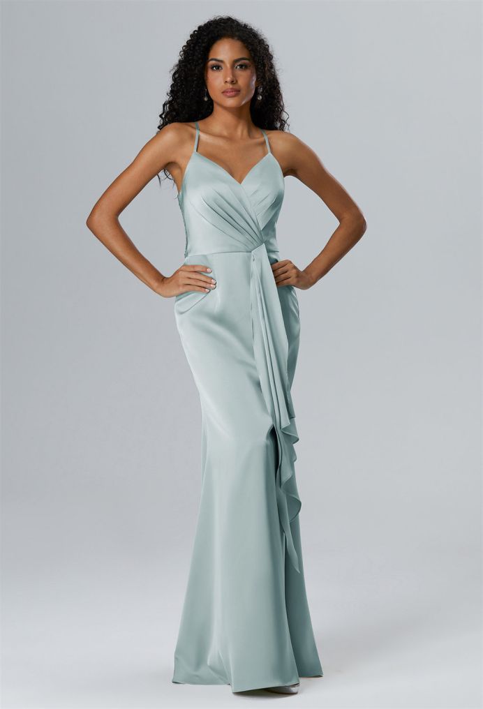 AW Porsche Satin Charmeuse Bridesmaid Dresses image3