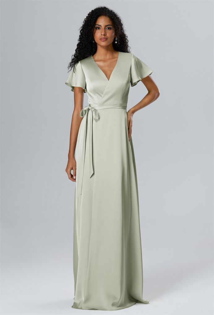 AW Roseanne Satin Charmeuse Bridesmaid Dresses image1