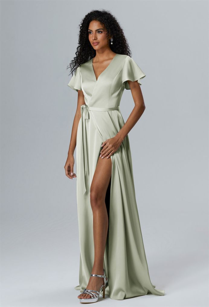AW Roseanne Satin Charmeuse Bridesmaid Dresses image3