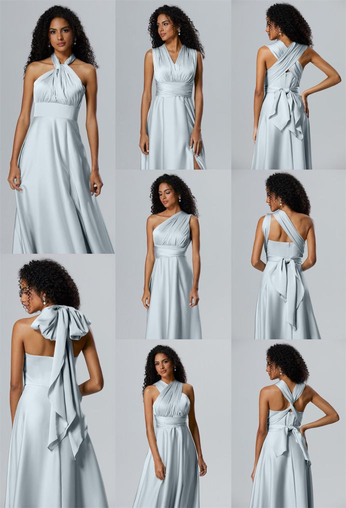 AW Salome Convertible Satin Charmeuse Bridesmaid Dresses image1