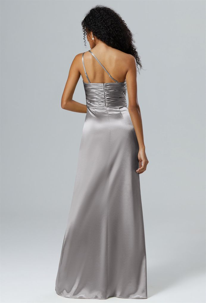 AW Snowdrop Crystal Satin Bridesmaid Dresses image2