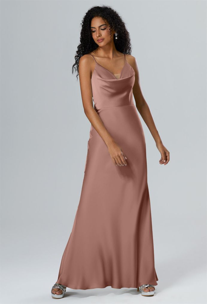 AW Wilda Satin Charmeuse Bridesmaid Dresses image3