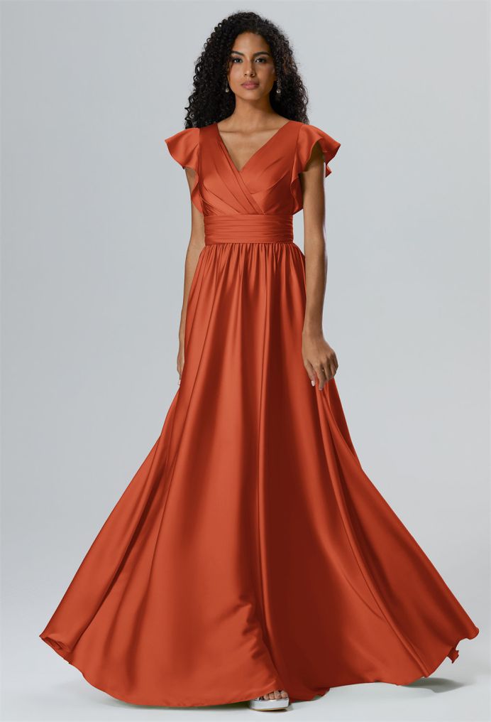 AW Willow Satin Charmeuse Bridesmaid Dresses image1