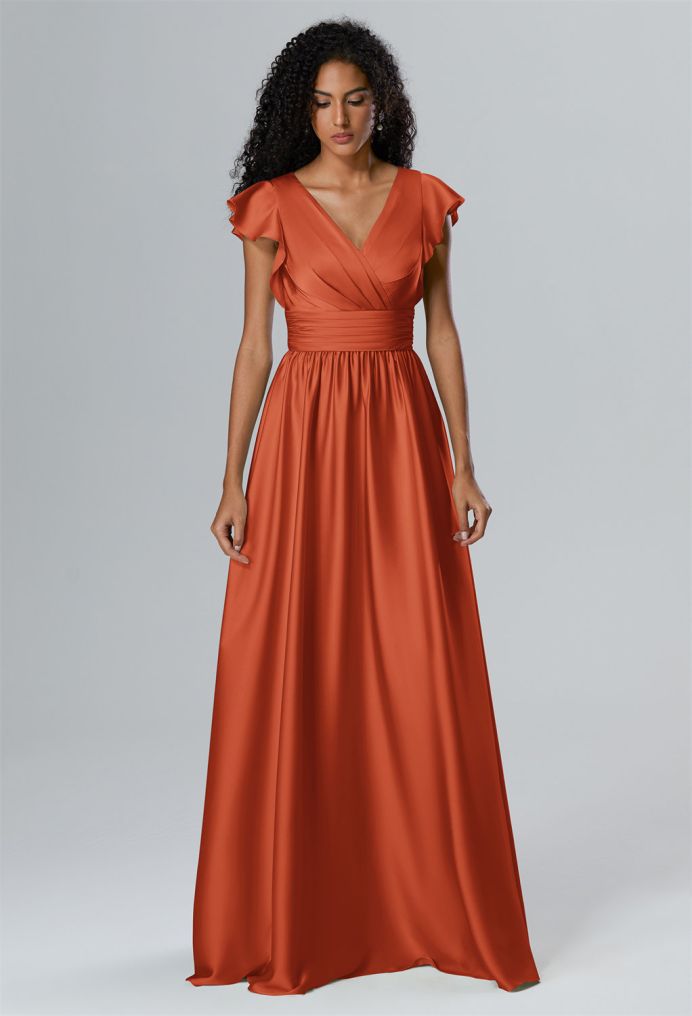 AW Willow Satin Charmeuse Bridesmaid Dresses image3