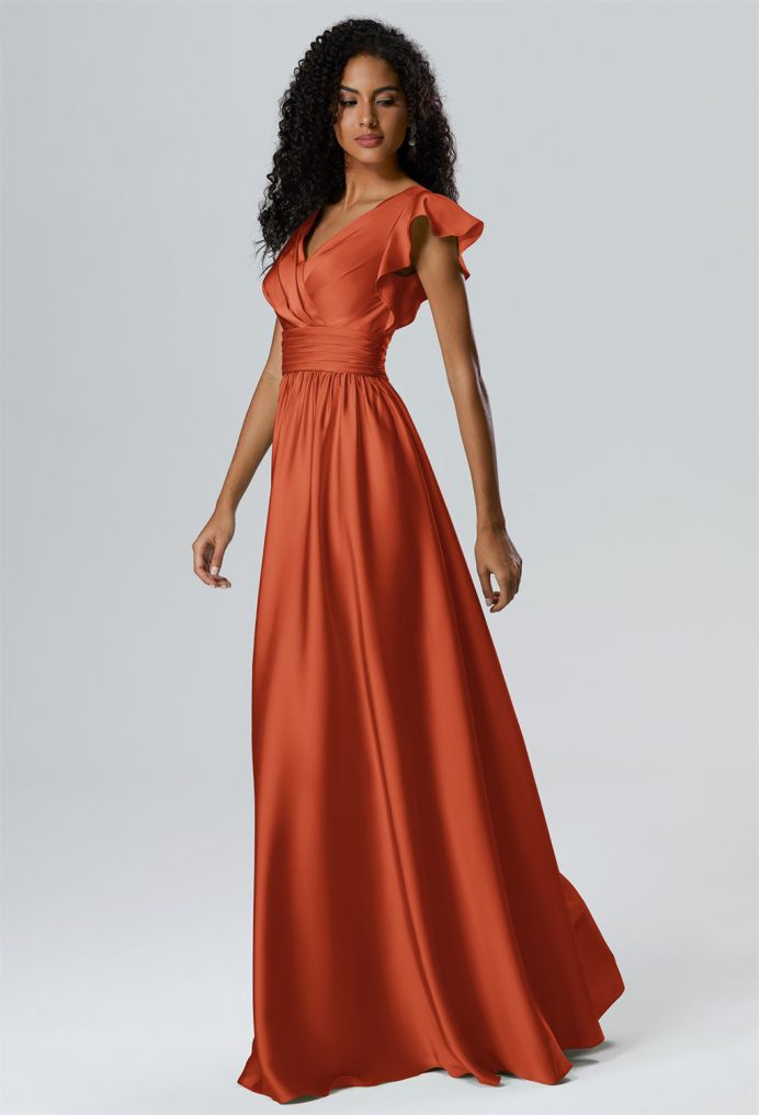 AW Willow Satin Charmeuse Bridesmaid Dresses image4