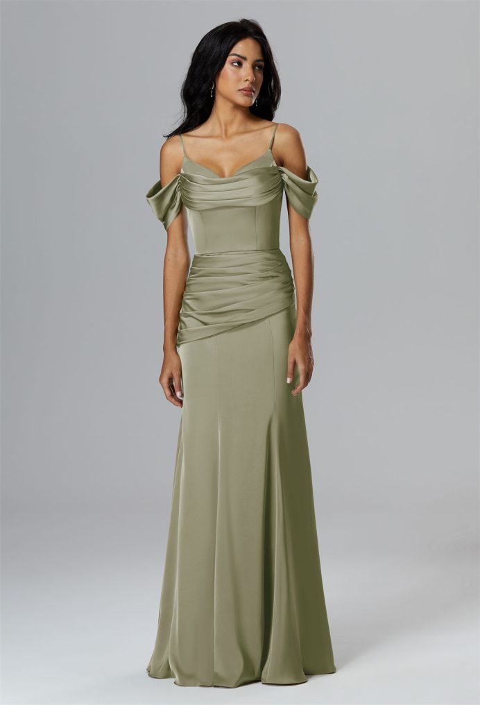 AW Olubadan Satin Charmeuse Bridesmaid Dresses image3