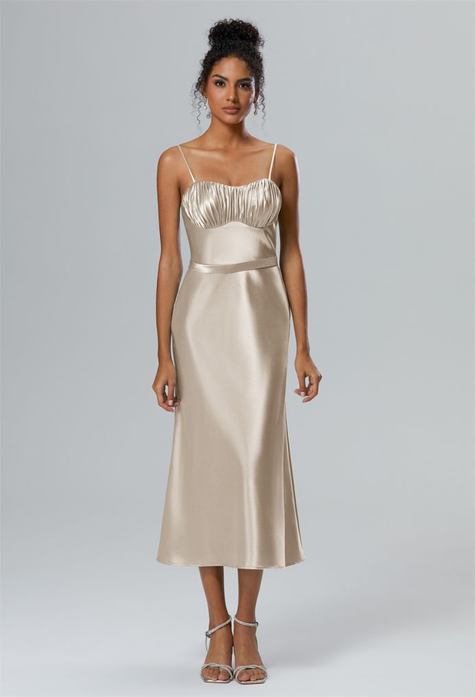 AW Veronica Crystal Satin Bridesmaid Dresses image1