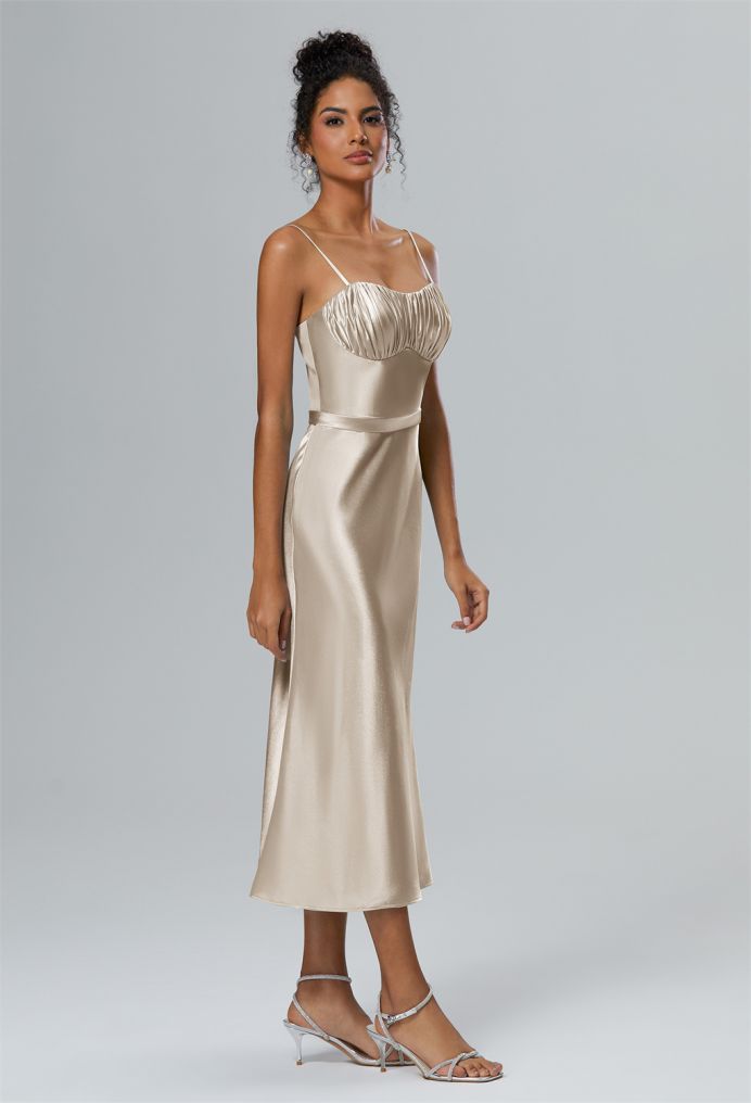 AW Veronica Crystal Satin Bridesmaid Dresses image4