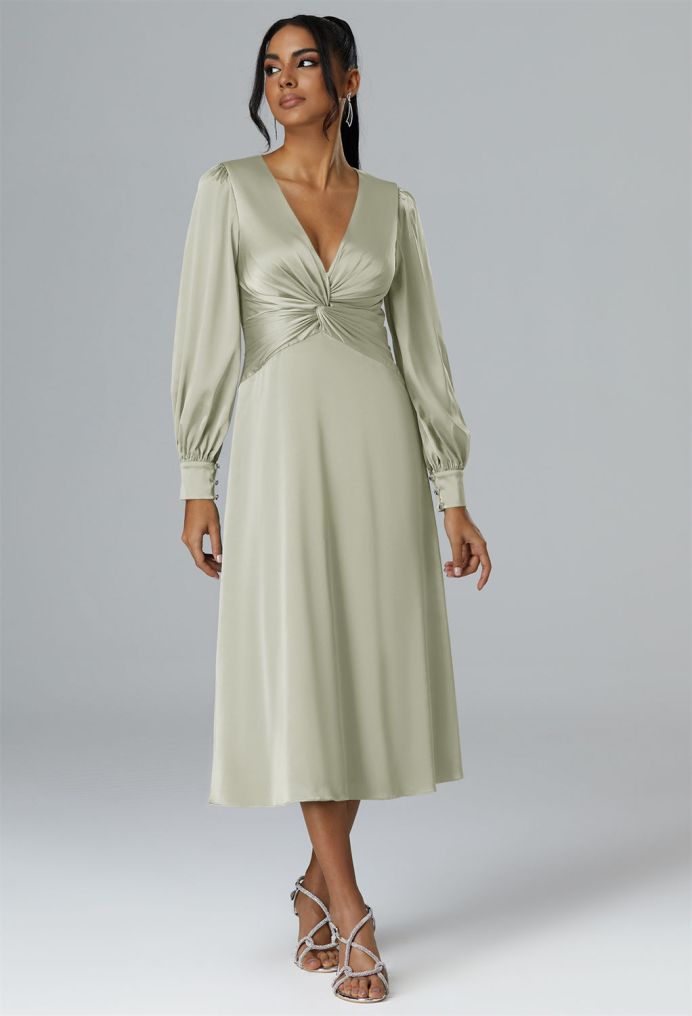 AW Sibylla Satin Charmeuse Bridesmaid Dresses image4