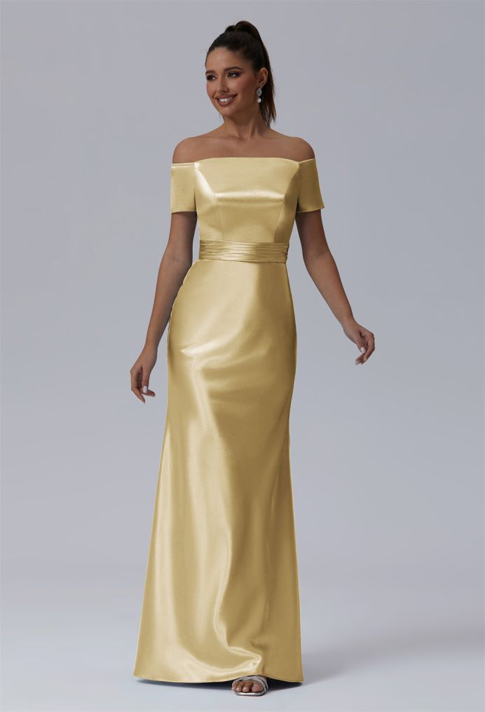AW Starletta Crystal Satin Bridesmaid Dresses image1