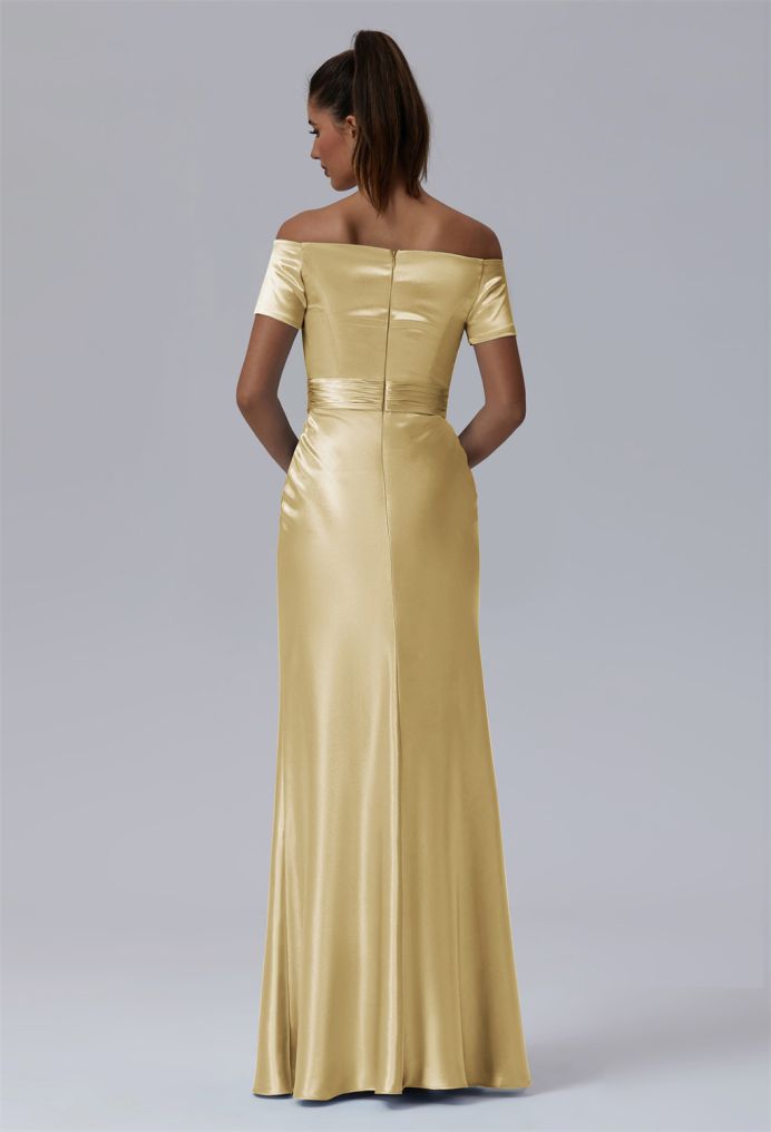 AW Starletta Crystal Satin Bridesmaid Dresses image2