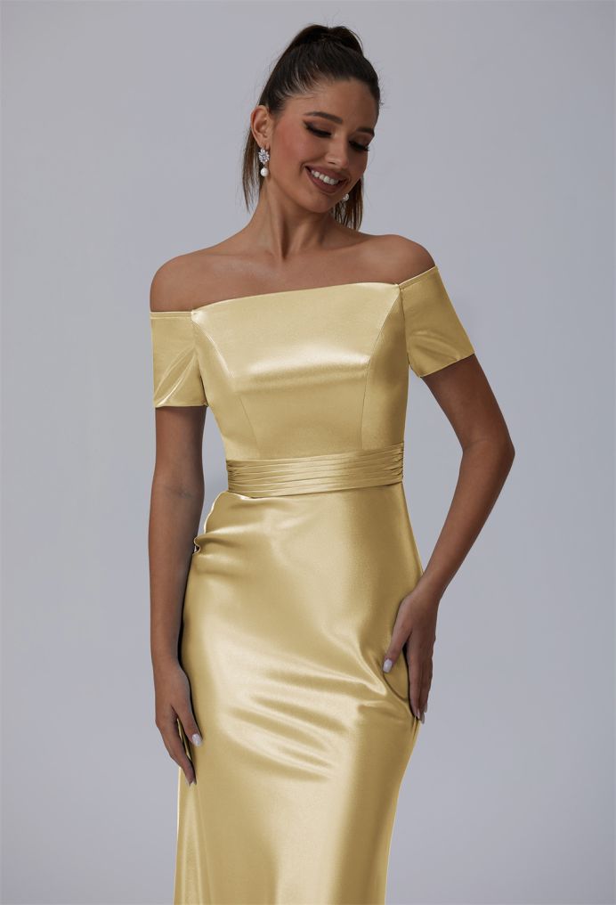 AW Starletta Crystal Satin Bridesmaid Dresses image3