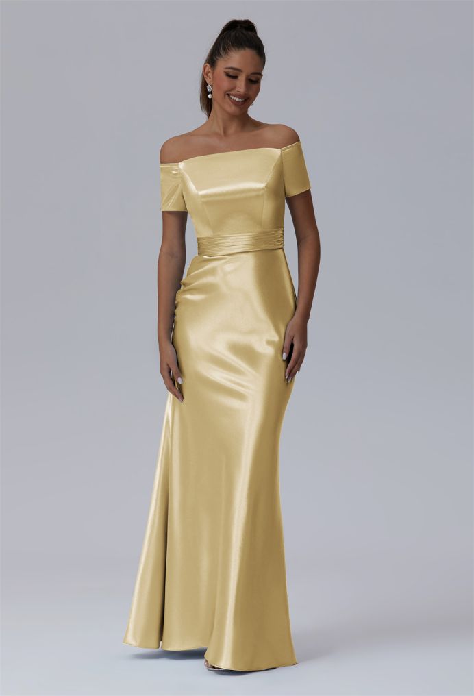 AW Starletta Crystal Satin Bridesmaid Dresses image5