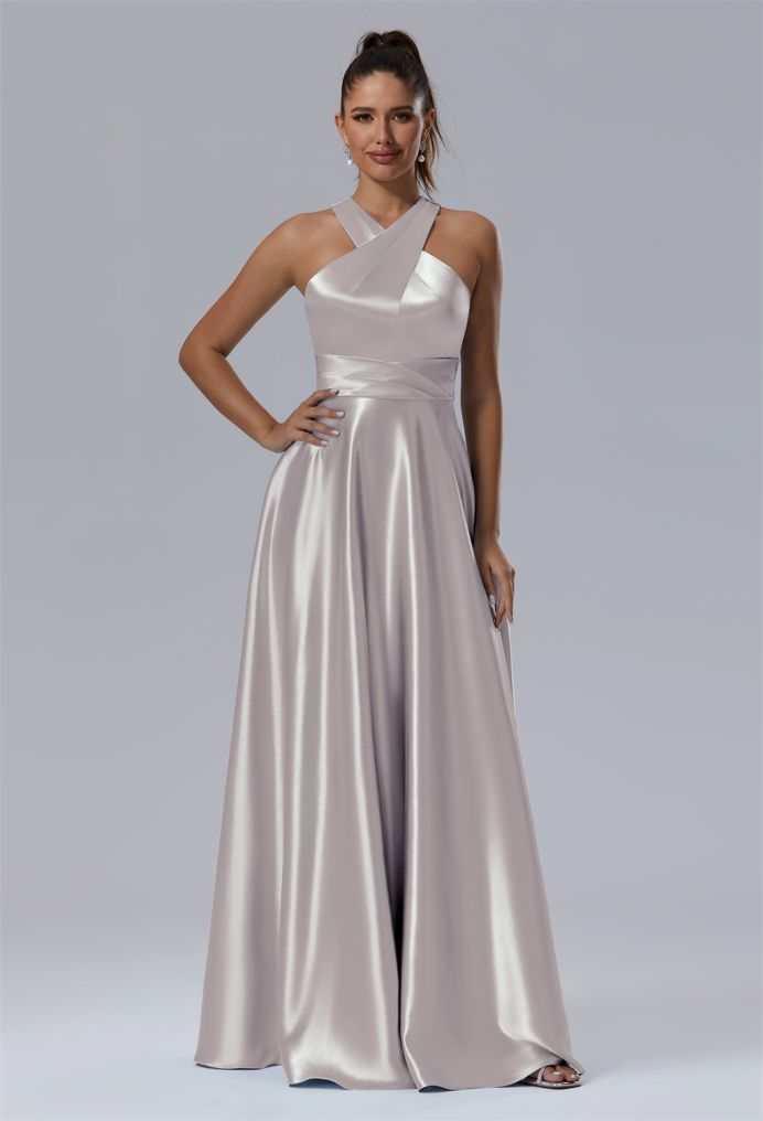 AW Kimberley Crystal Satin Bridesmaid Dresses image1