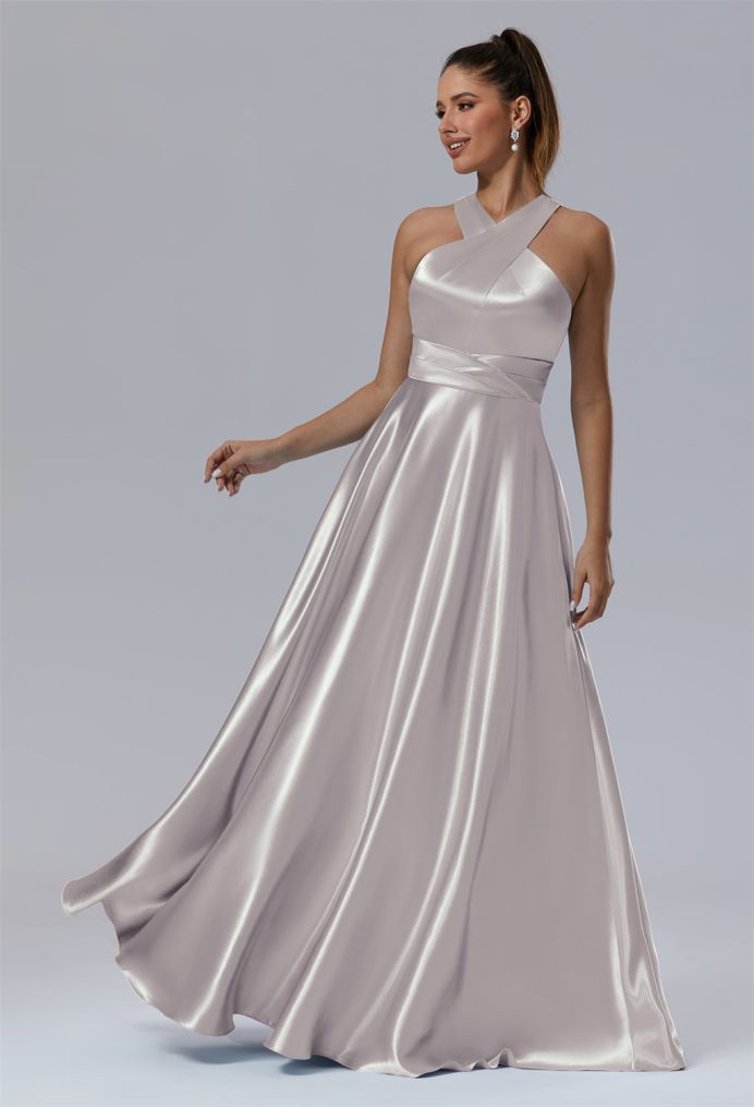 AW Kimberley Crystal Satin Bridesmaid Dresses image6