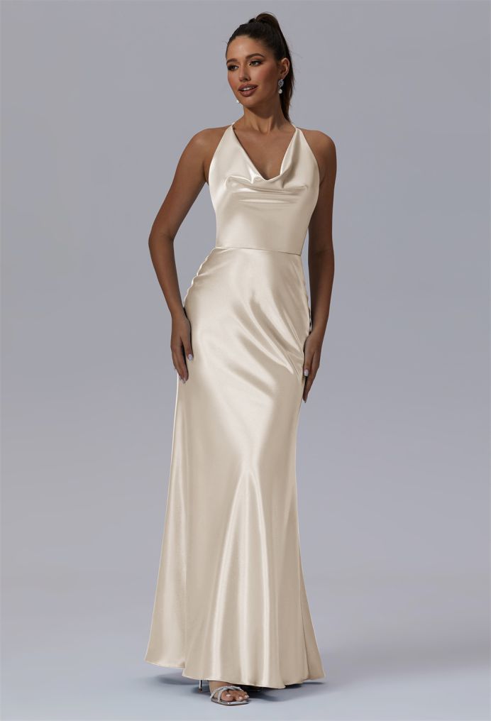 AW Maybelle Crystal Satin Bridesmaid Dresses image5