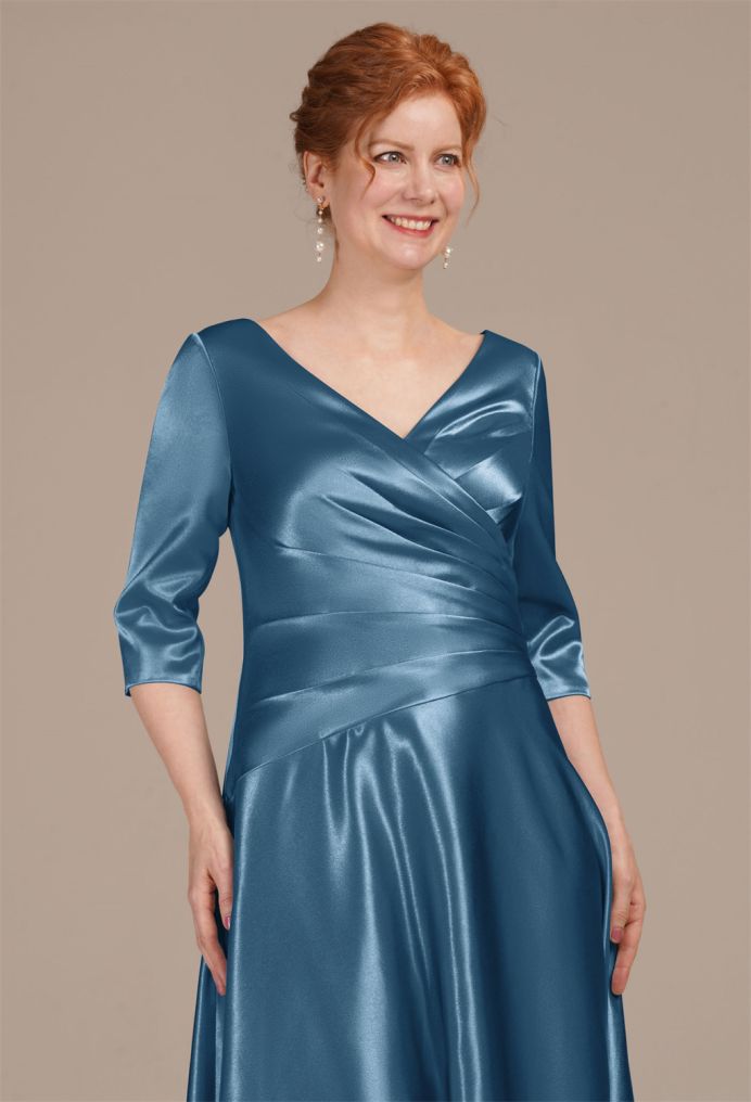 AW Psaltery Crystal Satin Mother of the Bride Dresses image3