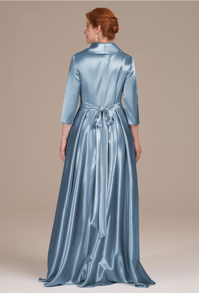 AW Silvia Crystal Satin Mother of the Bride Dresses image2