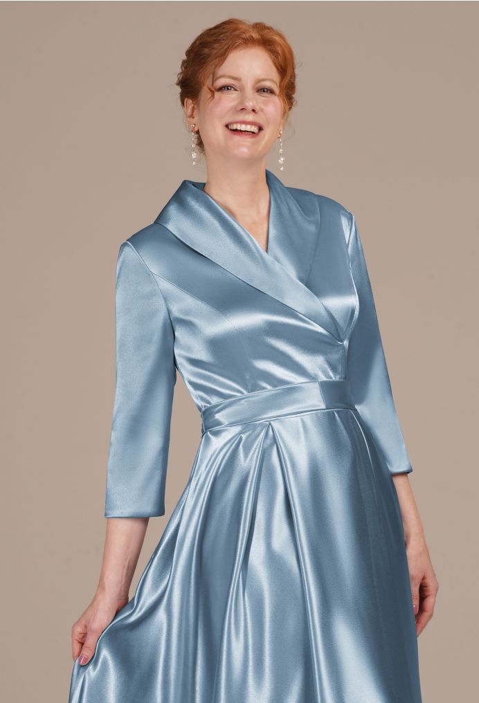 AW Silvia Crystal Satin Mother of the Bride Dresses image3
