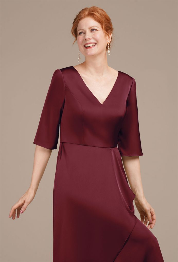 AW Zephyrine Satin Charmeuse Mother of the Bride Dresses image3