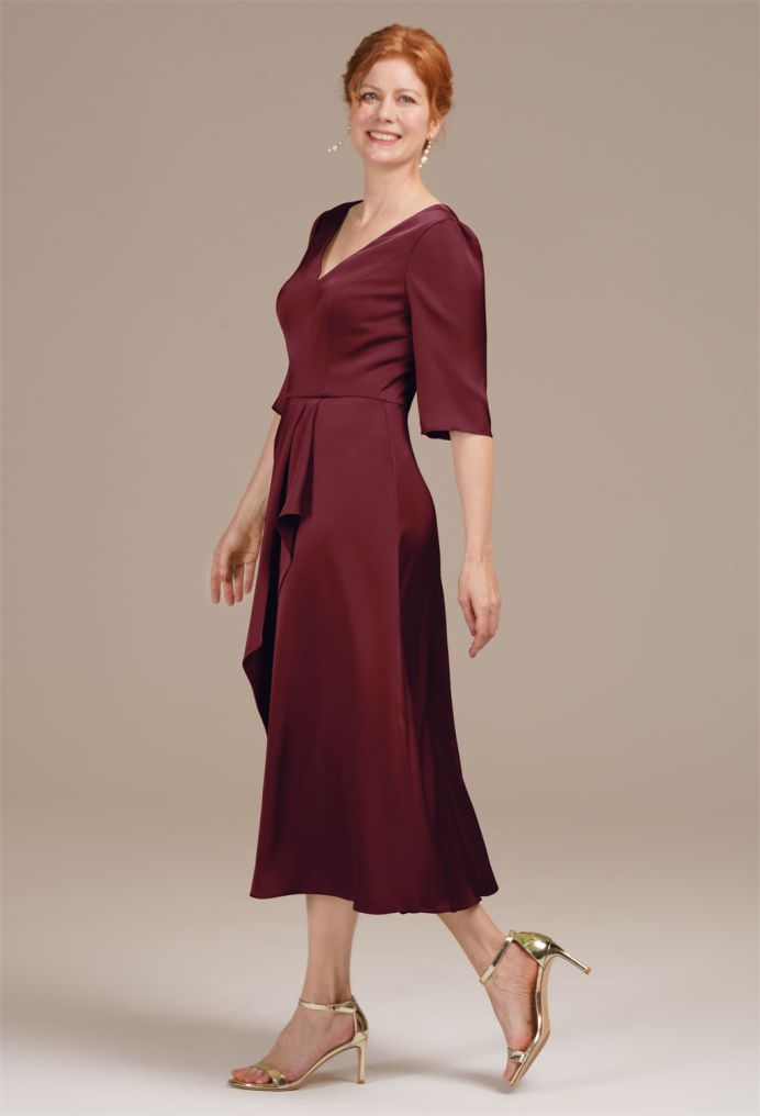 AW Zephyrine Satin Charmeuse Mother of the Bride Dresses image4