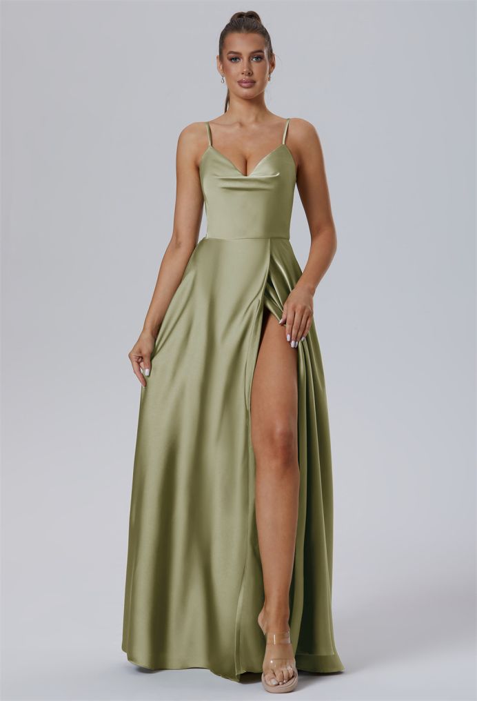 AW Adelina Satin Charmeuse Bridesmaid Dresses image1