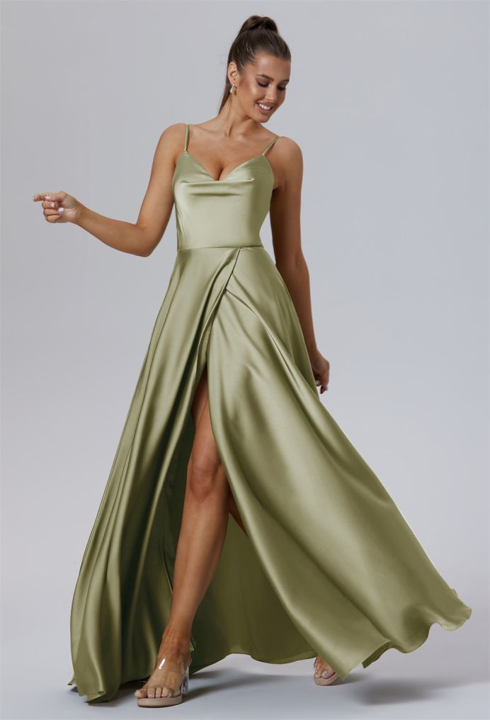 AW Adelina Satin Charmeuse Bridesmaid Dresses image5