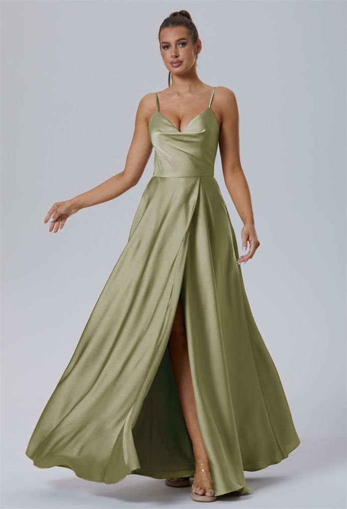 AW Adelina Satin Charmeuse Bridesmaid Dresses image6