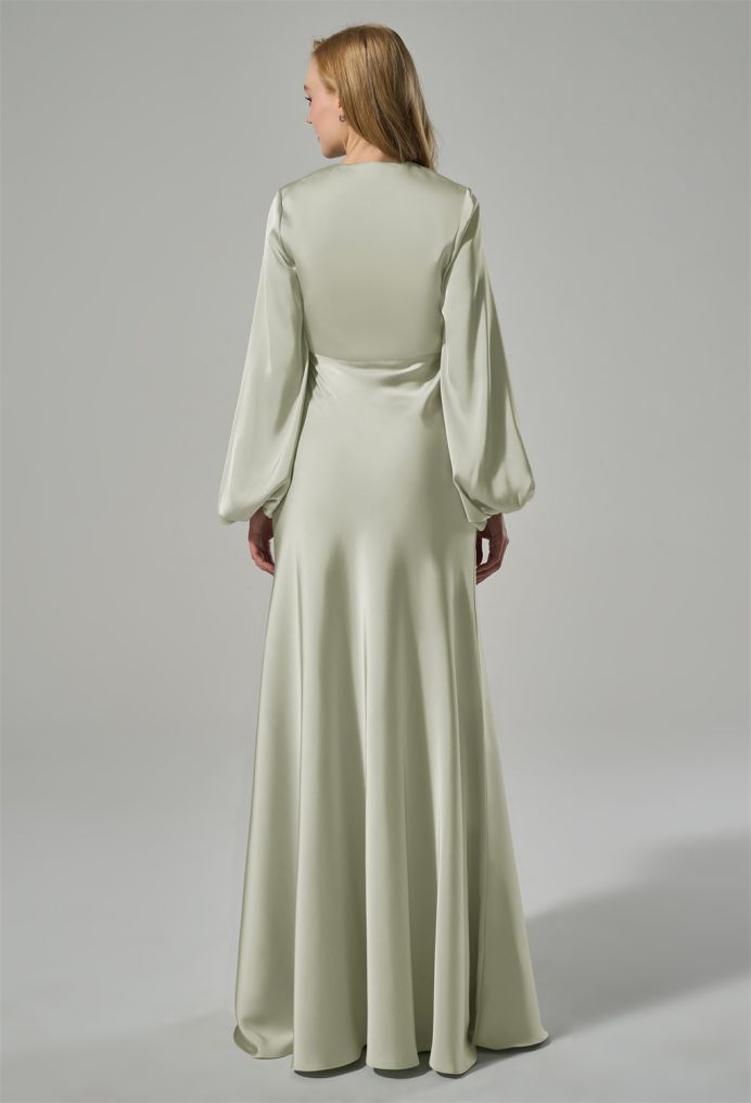 AW Hyacinth Satin Charmeuse Bridesmaid Dresses image2